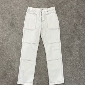 Madewell White 90’s Straight-Leg Jeans